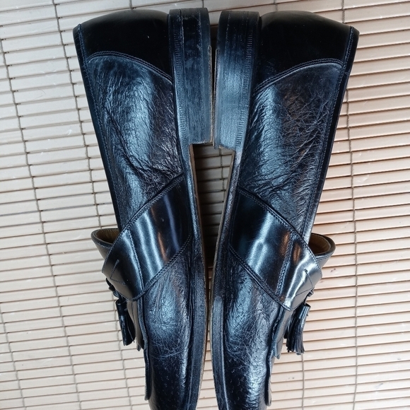 Johnston Murphy Domani Black Leather kiltie tassel Loafer made in Italy … - Picture 4 of 11